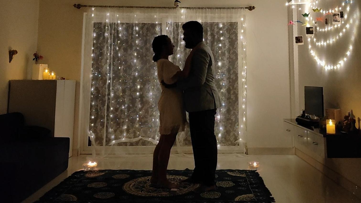 Romantic background of a couple